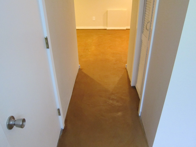 Indoor Basement - Stained Concrete with Sealer